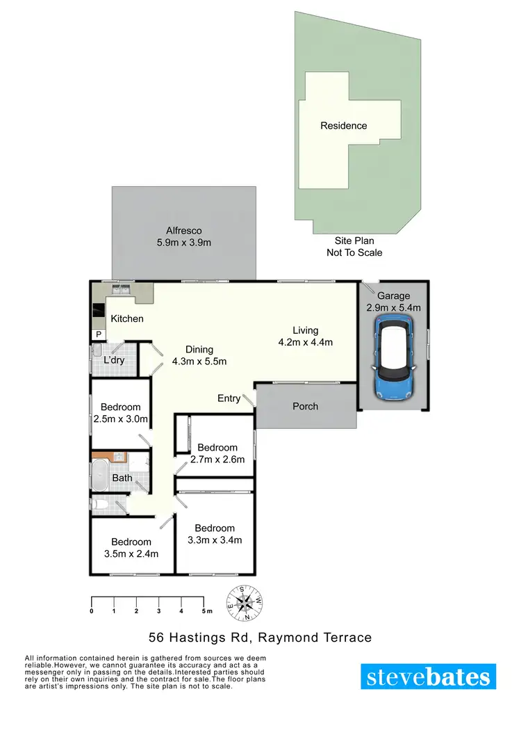 Floorplan of Homely house listing, 56 Hastings Drive, Raymond Terrace NSW 2324