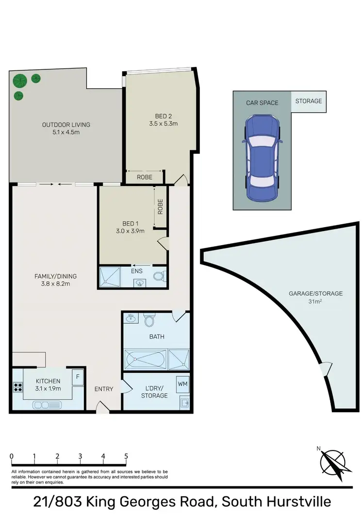 Floorplan of Homely apartment listing, 21/803 King Georges Road, South Hurstville NSW 2221