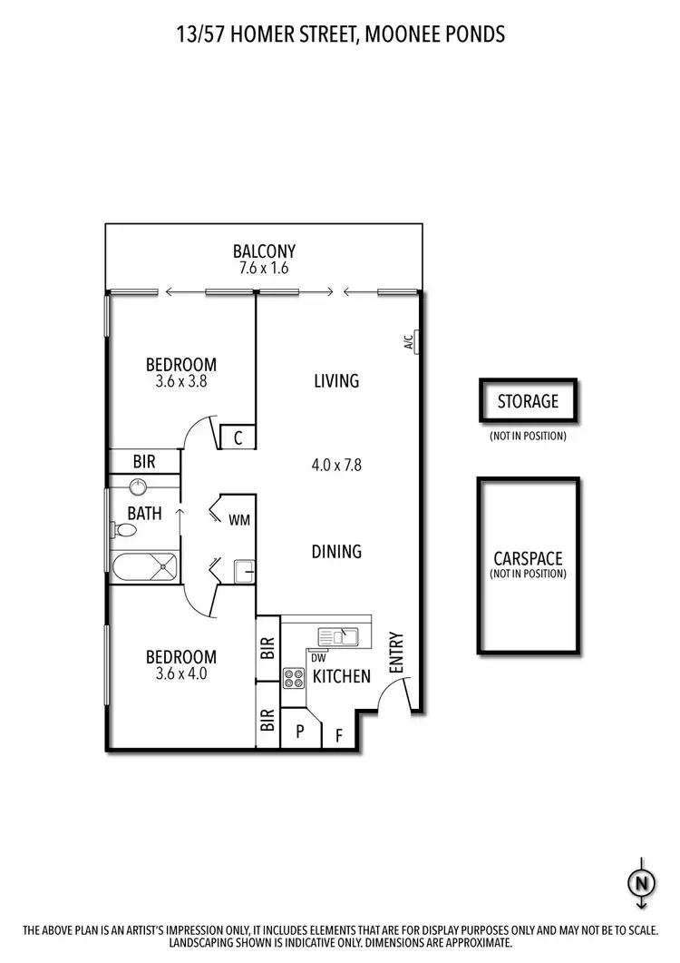 Floorplan of Homely apartment listing, 13/57 Homer Street, Moonee Ponds VIC 3039