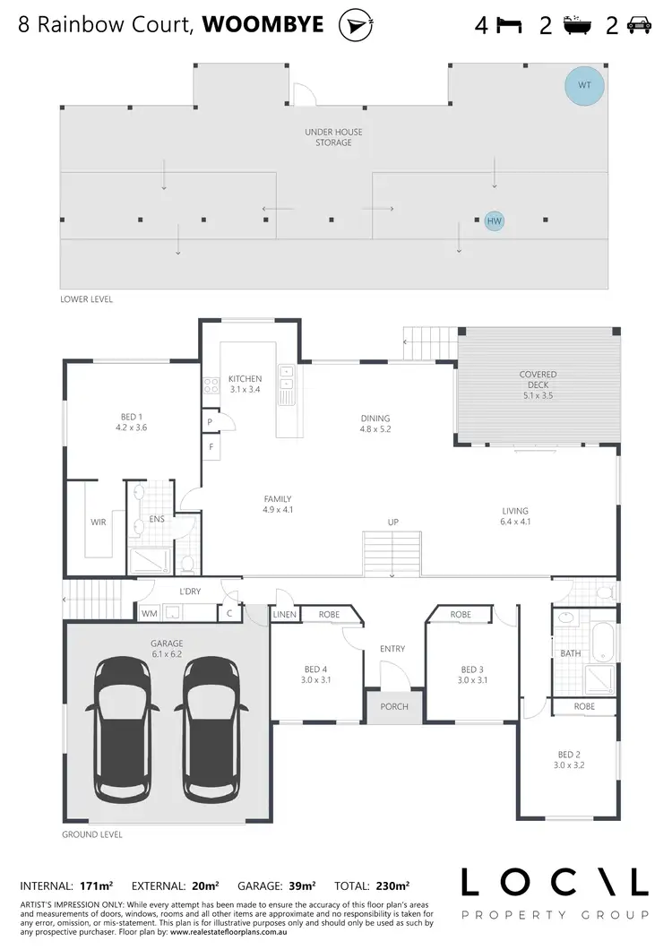 Floorplan of Homely house listing, 8 Rainbow Court, Woombye QLD 4559
