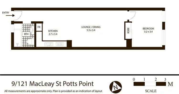 Floorplan of Homely apartment listing, 9/121 Macleay Street, Potts Point NSW 2011
