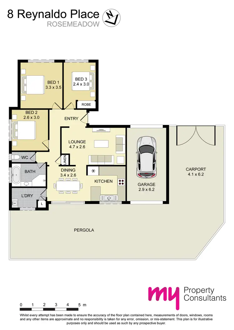 Floorplan of Homely house listing, 8 Reynaldo Place, Rosemeadow NSW 2560