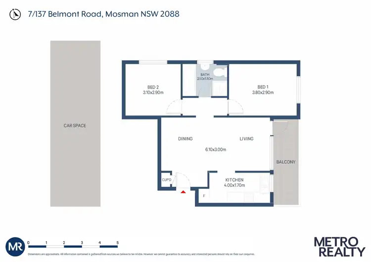 Floorplan of Homely apartment listing, 7/137 Belmont Road, Mosman NSW 2088