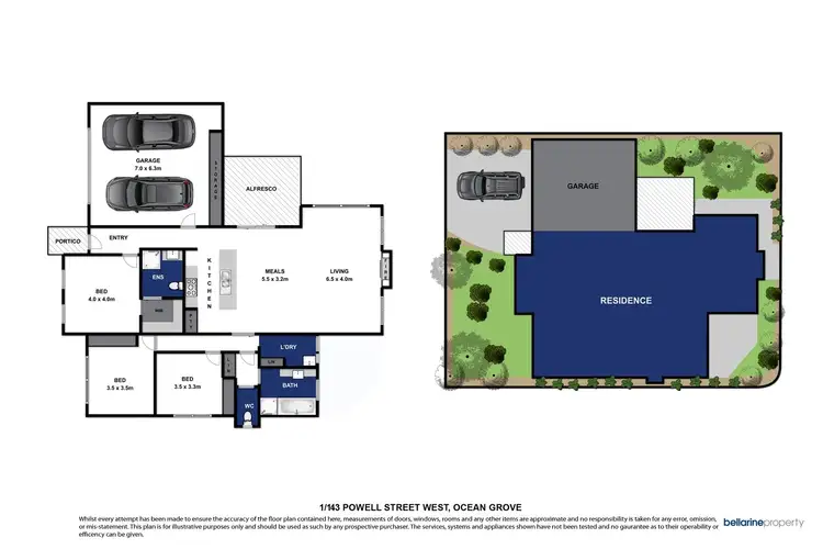 Floorplan of Homely townhouse listing, 1/143 Powell Street East, Ocean Grove VIC 3226