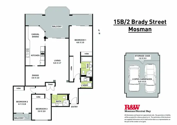 Floorplan of Homely apartment listing, 15B/2 Brady Street, Mosman NSW 2088