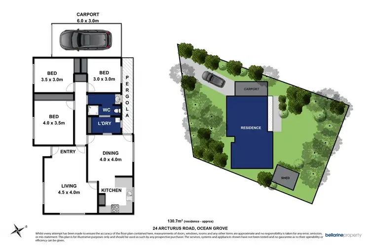 Floorplan of Homely house listing, 24 Arcturus Road, Ocean Grove VIC 3226
