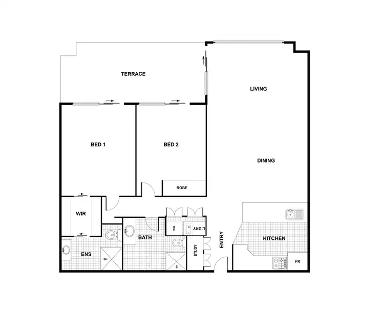 Floorplan of Homely apartment listing, 30/2 Eileen Good Street, Greenway ACT 2900
