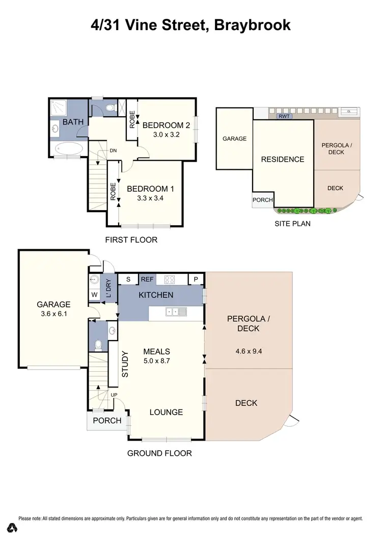 Floorplan of Homely townhouse listing, 4/31 Vine Street, Braybrook VIC 3019