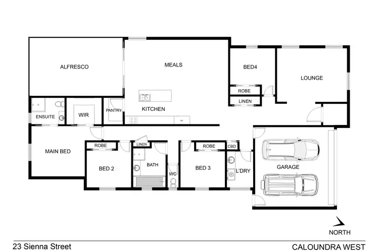 Floorplan of Homely house listing, 23 Sienna Street, Caloundra West QLD 4551