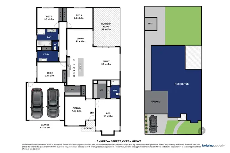 Floorplan of Homely house listing, 15 Yarrow Street, Ocean Grove VIC 3226