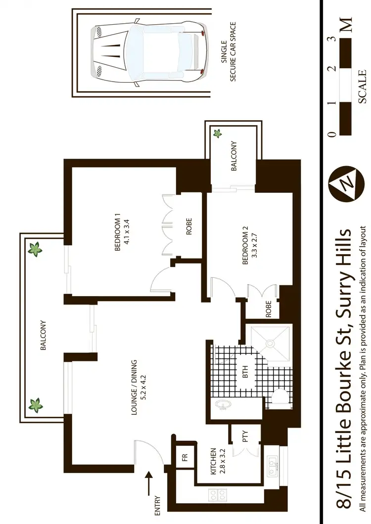 Floorplan of Homely apartment listing, 8/15 Little Bourke St, Surry Hills NSW 2010