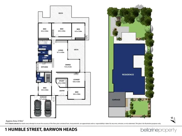 Floorplan of Homely house listing, 1 Humble Street, Barwon Heads VIC 3227