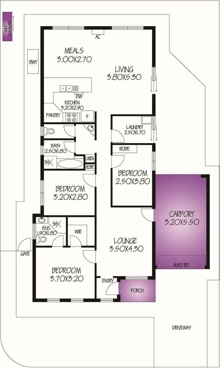 Floorplan of Homely house listing, 16 Dover Place, Elizabeth Park SA 5113