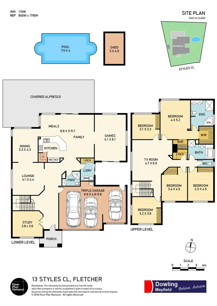 Floorplan of Homely house listing, 13 Styles Close, Fletcher NSW 2287