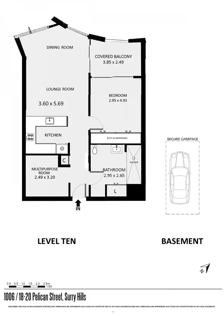 Floorplan of Homely apartment listing, 1006/18-20 Pelican Street, Surry Hills NSW 2010