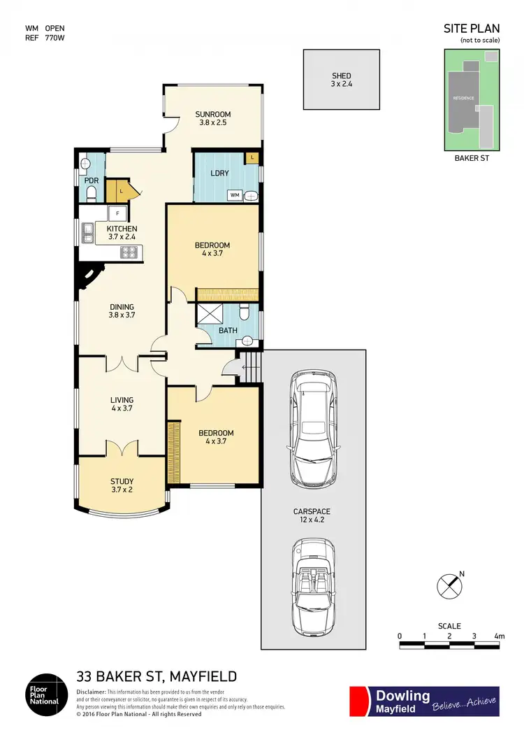 Floorplan of Homely house listing, 33 Baker Street, Mayfield NSW 2304