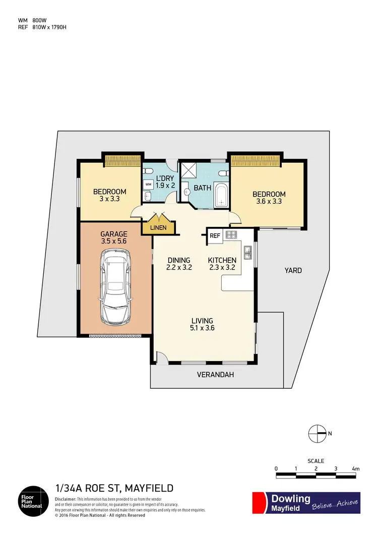 Floorplan of Homely villa listing, 1/34a Roe Street, Mayfield NSW 2304
