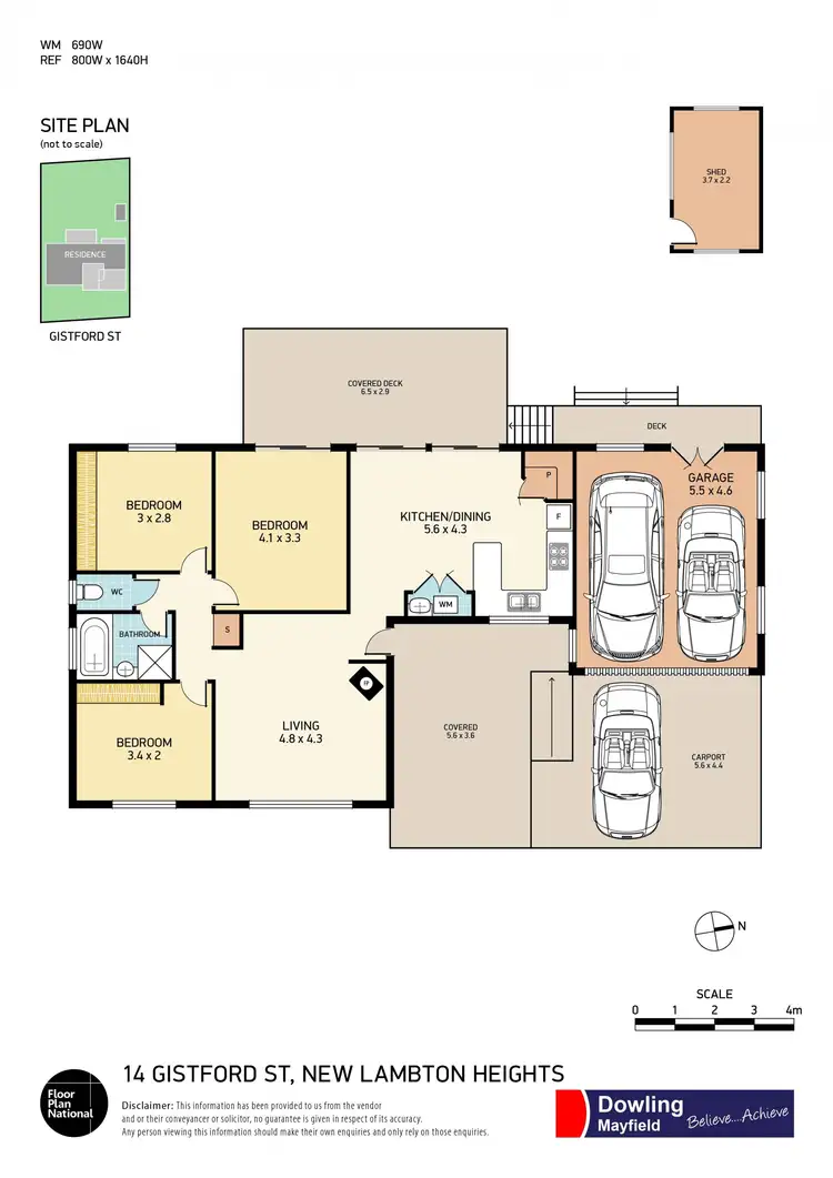 Floorplan of Homely house listing, 14 Gistford Avenue, New Lambton Heights NSW 2305