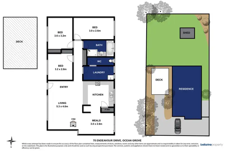 Floorplan of Homely house listing, 75 Endeavour Drive, Ocean Grove VIC 3226
