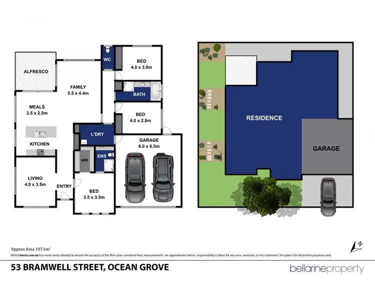 Floorplan of Homely townhouse listing, 53 Bramwell Street, Ocean Grove VIC 3226