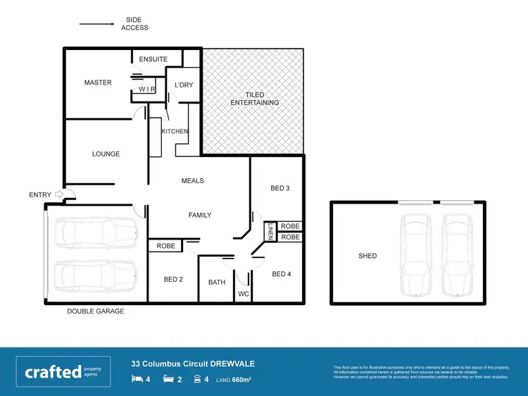Floorplan of Homely house listing, 33 Columbus Circuit, Drewvale QLD 4116