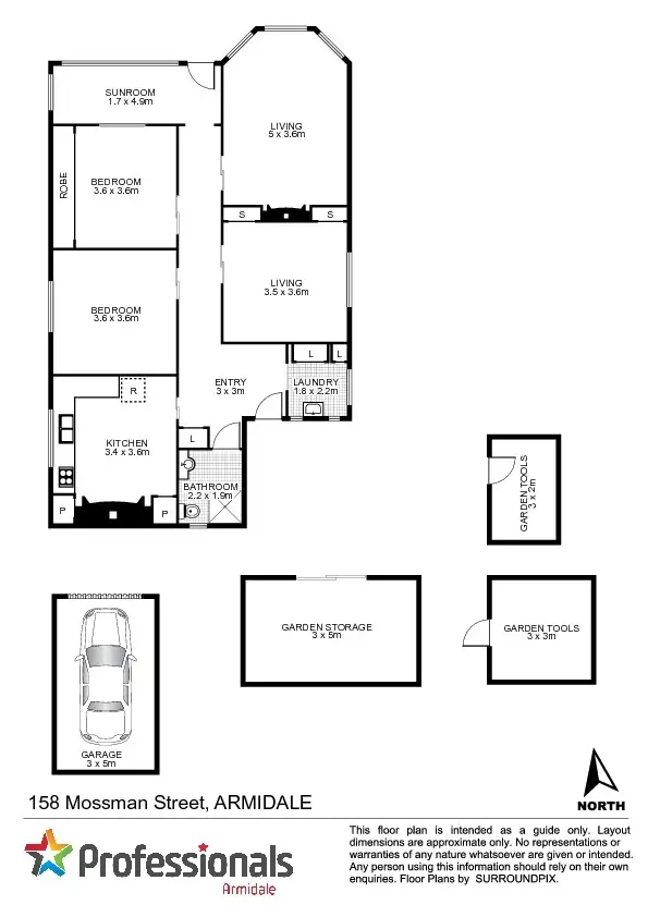 Floorplan of Homely house listing, 158 Mossman Street, Armidale NSW 2350