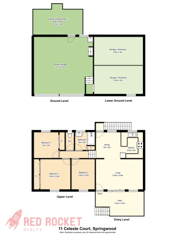 Floorplan of Homely house listing, 11 Celeste Court, Springwood QLD 4127