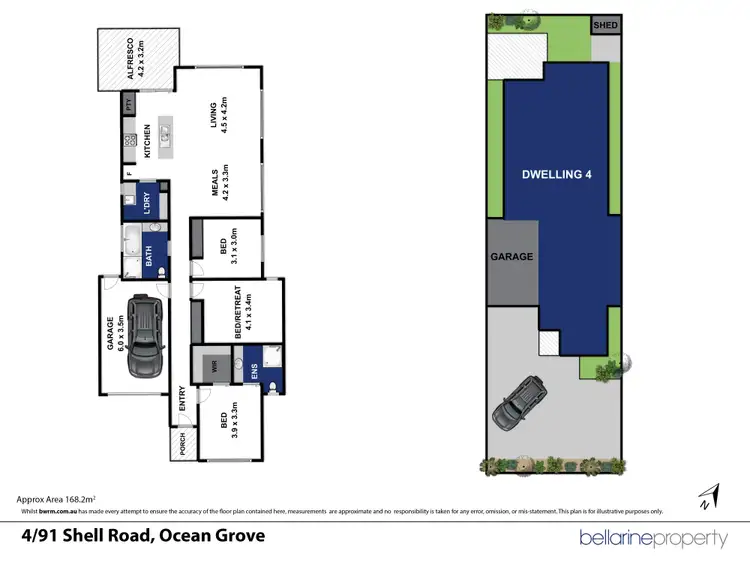 Floorplan of Homely townhouse listing, 4/91 Shell Road, Ocean Grove VIC 3226