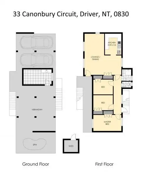 Floorplan of Homely house listing, 33 Canonbury Circuit, Driver NT 830