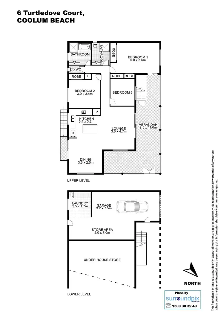 Floorplan of Homely house listing, 6 Turtledove Court, Coolum Beach QLD 4573