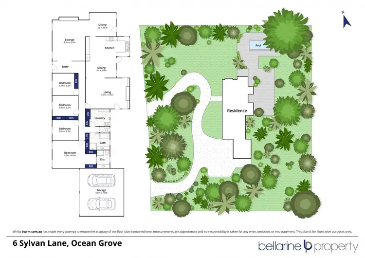 Floorplan of Homely house listing, 6 Sylvan Lane, Ocean Grove VIC 3226