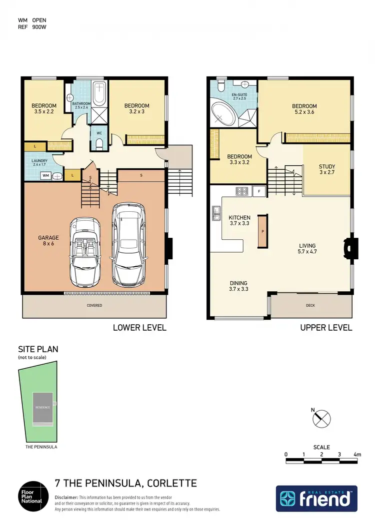 Floorplan of Homely semi-detached listing, 7 The Peninsula, Corlette NSW 2315