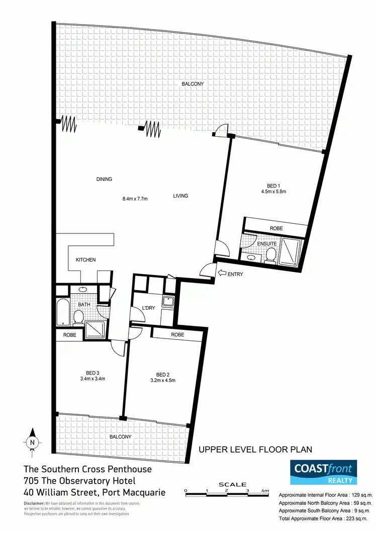 Floorplan of Homely apartment listing, 705/40 William Street, Port Macquarie NSW 2444