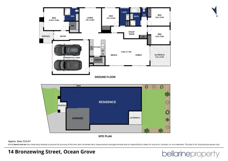 Floorplan of Homely house listing, 14 Bronzewing Street, Ocean Grove VIC 3226