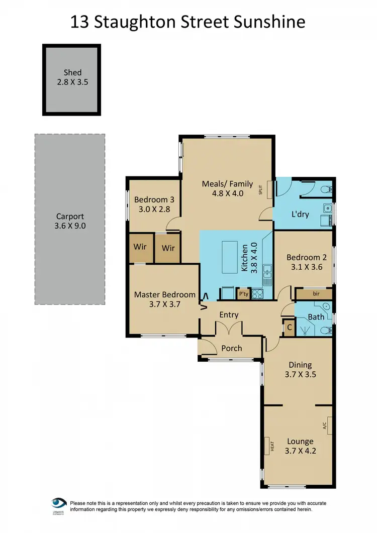Floorplan of Homely house listing, 13 Staughton Street, Sunshine VIC 3020