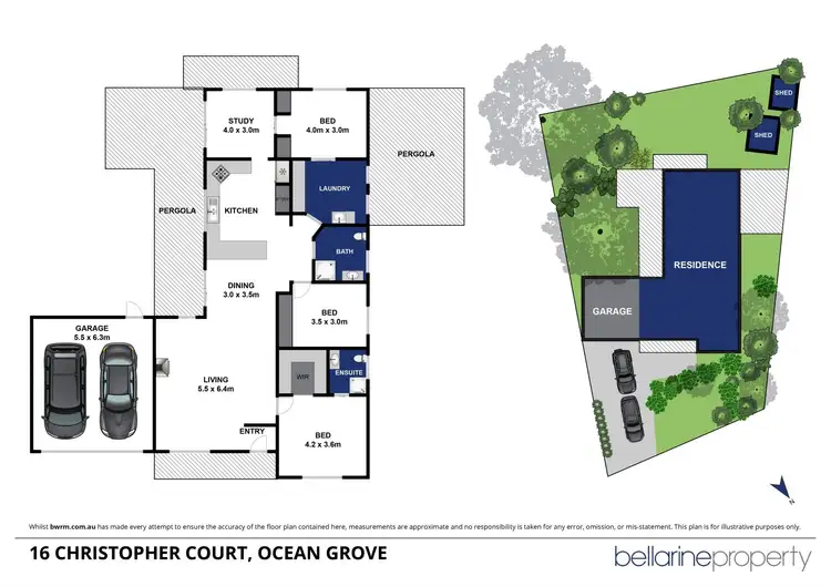 Floorplan of Homely house listing, 16 Christopher Court, Ocean Grove VIC 3226