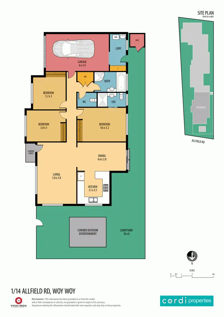 Floorplan of Homely villa listing, 1/14 Allfield Road, Woy Woy NSW 2256