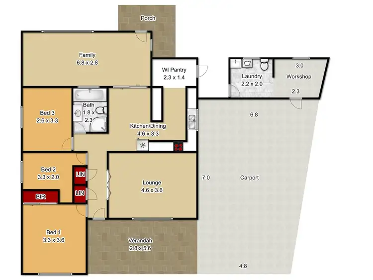 Floorplan of Homely house listing, 16 Cunningham Place, South Windsor NSW 2756