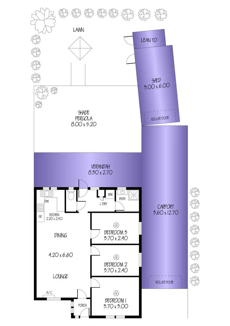 Floorplan of Homely semi-detached listing, 4 Grant Street, Elizabeth Park SA 5113