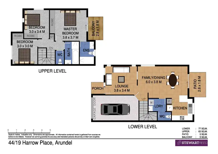 Floorplan of Homely townhouse listing, 44/19 Harrow Place, Arundel QLD 4214