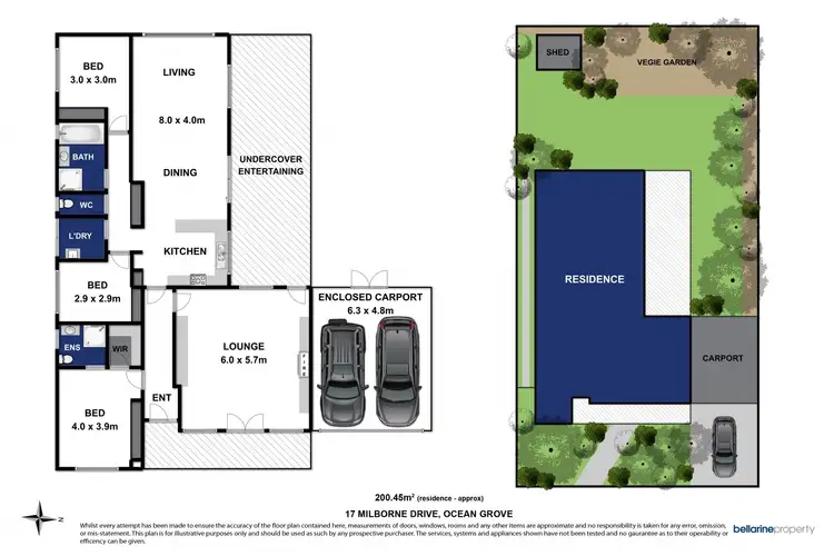 Floorplan of Homely house listing, 17 Milborne Drive, Ocean Grove VIC 3226