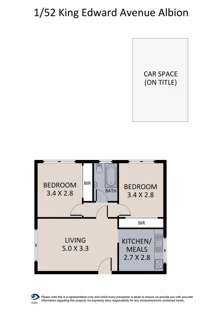 Floorplan of Homely apartment listing, 1/52 King Edward Avenue, Albion VIC 3020