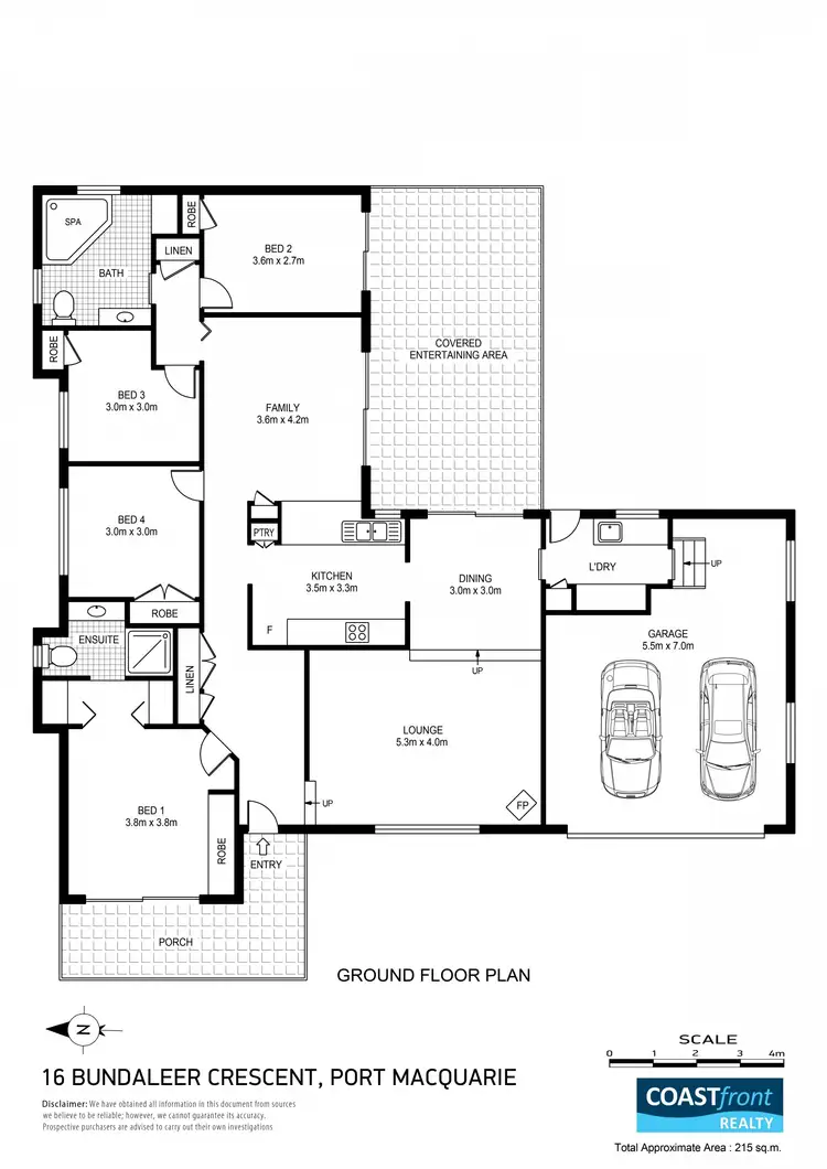 Floorplan of Homely house listing, 16 Bundaleer Crescent, Port Macquarie NSW 2444