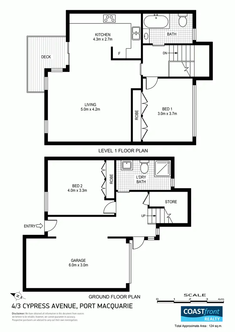 Floorplan of Homely townhouse listing, 4/3 Cypress Avenue, Port Macquarie NSW 2444