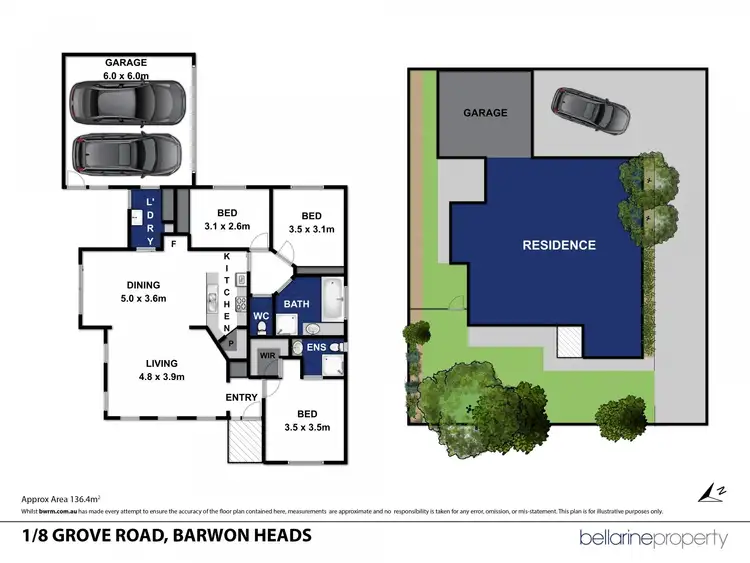 Floorplan of Homely unit listing, 1/8 Grove Road, Barwon Heads VIC 3227