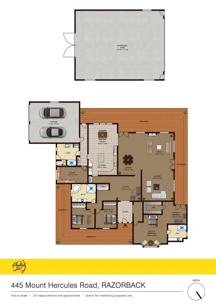 Floorplan of Homely rural property listing, 445 Mount Hercules Road, Razorback NSW 2571