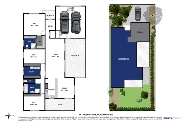 Floorplan of Homely house listing, 58 Tareeda Way, Ocean Grove VIC 3226