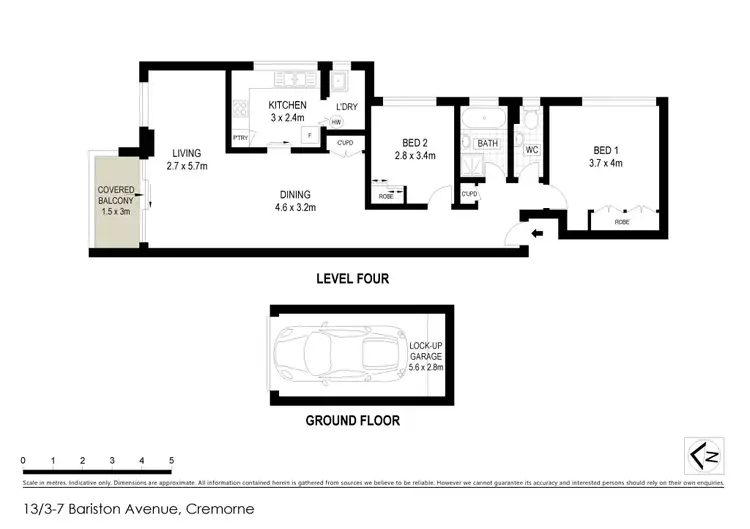 Floorplan of Homely apartment listing, 13/3-7 Bariston Avenue, Cremorne NSW 2090