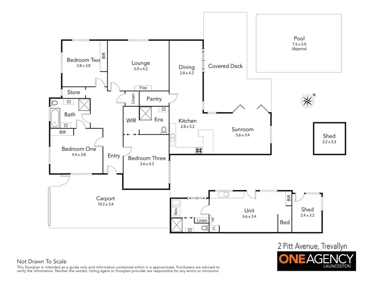 Floorplan of Homely house listing, 2 Pitt Avenue, Trevallyn TAS 7250