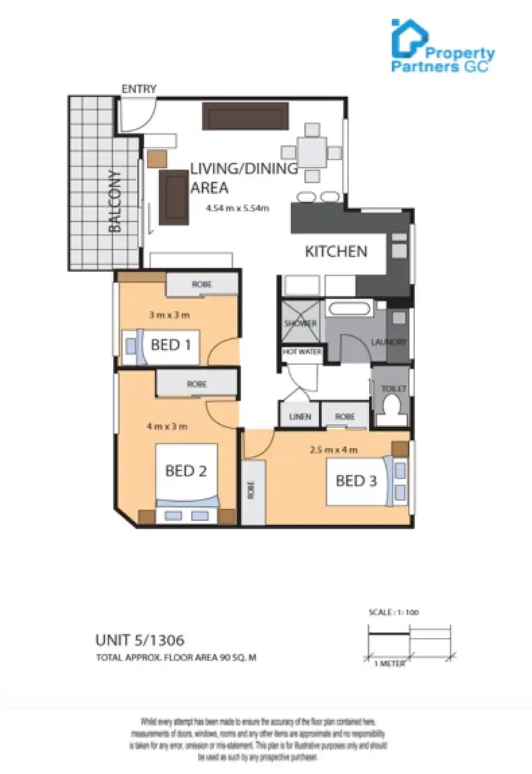 Floorplan of Homely unit listing, 5/1306 Gold Coast Highway, Palm Beach QLD 4221